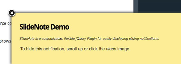slidenote1 Slidenote  jQuery Plugin For Sliding Notifications