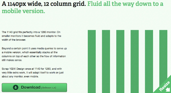 1140 grid 1140px Wide   Fluid CSS Framework