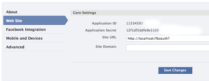 app setting How to Authenticate Users With Facebook Graph In CakePHP