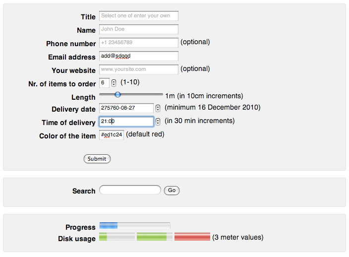 html5 form New Form Features in HTML5