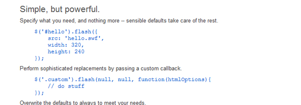 jquery flash 22 Time Saving jQuery Development Plugins