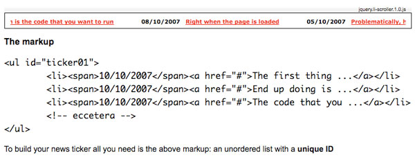 liscroll liScroll   jQuery News Ticker Made Easy