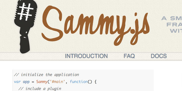 sammyjs sammy.js   JavaScript Framework for Developing JavaScript Applications