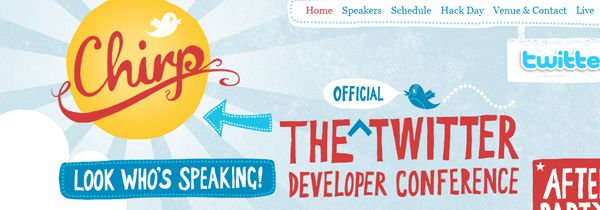 02 twitter chirp 26 Websites Featuring Bold, Branded Typography