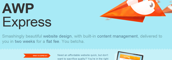 25 awpexpress 26 Websites Featuring Bold, Branded Typography