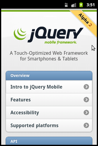 jquerymobile jquerymobile Mobile Frameworks to Create Mobile Applications