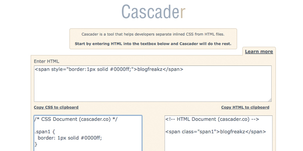 cascader Cascader   Excellent Tools To Separate Inline CSS From HTML Files