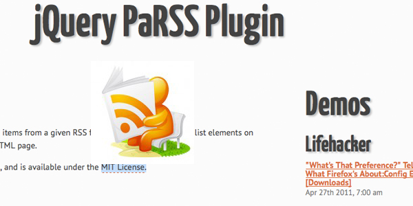 parrss PaRSS   Parse RSS or Atom Feeds With jQuery