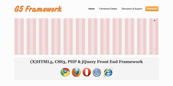 g5 framework G5   HTML5, CSS3, PHP & jQuery Front End Framework