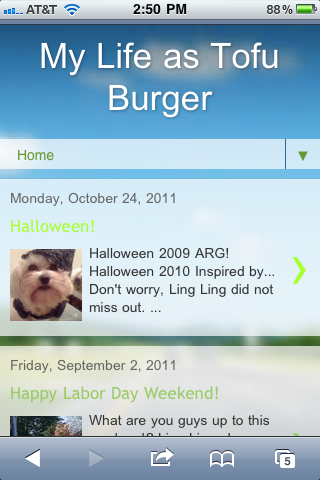 tofuburger iphone screenshot How To Enable Mobile Templates on Blogger