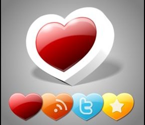 IconText to WebDev 290x250 8 Valentine Inspired Social Media Icon Designs