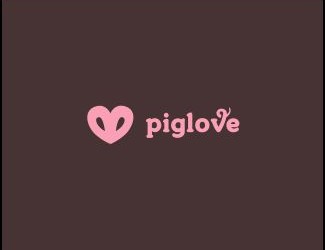 Pig Love 325x250 30+ Creative Heart Logos