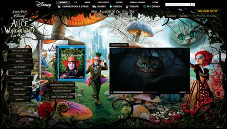 Alice in wonderland 20 Movie Sites That Can Inspire Your Design 
