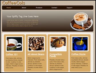 CoffeeCols CoffeeCols 40 Free HTML5 and CSS Templates