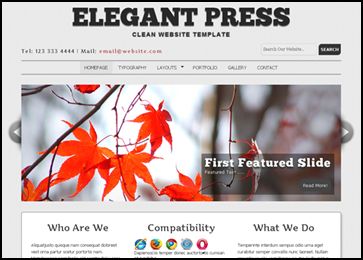 ElegantPress ElegantPress 40 Free HTML5 and CSS Templates