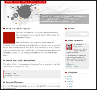 OWMX-1 OWMX 1 40 Free HTML5 and CSS Templates