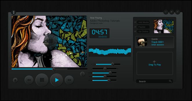 Player Create a Cool Media Player Design with Photoshop