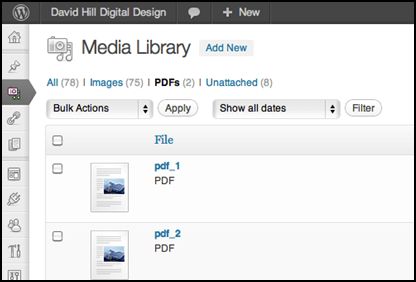 PDF support Add PDF Support Filter To WordPress Media Manager