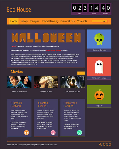 Halloween Free HTML5 Theme Halloween Free HTML5 Theme 